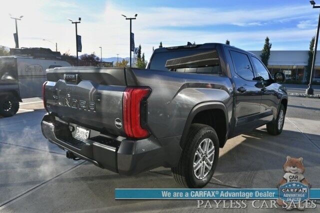 2023 Toyota Tundra SR5 / Premium Pkg / 4X4 / Crew Cab / Power & Heated Leather Seats / Heated Steering / Adaptive Cruise / Lane Departure / Apple CarPlay & Android Auto / Back Up Camera / Keyless Entry & Start / Tow Pkg / 1-Owner Anchorage AK