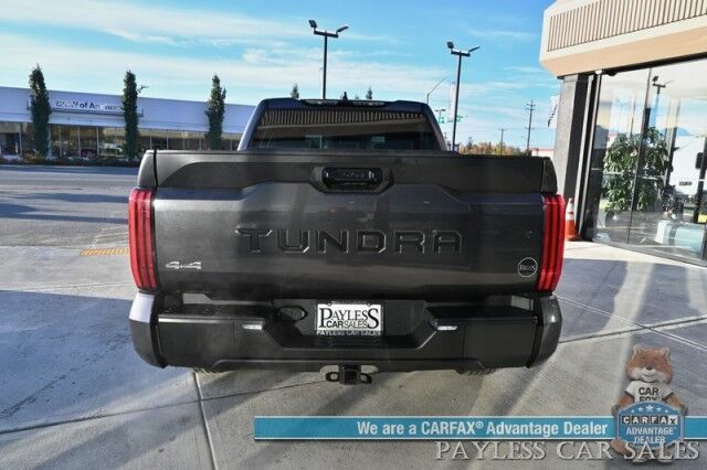 2023 Toyota Tundra SR5 / Premium Pkg / 4X4 / Crew Cab / Power & Heated Leather Seats / Heated Steering / Adaptive Cruise / Lane Departure / Apple CarPlay & Android Auto / Back Up Camera / Keyless Entry & Start / Tow Pkg / 1-Owner Anchorage AK