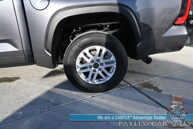 2023 Toyota Tundra SR5 / Premium Pkg / 4X4 / Crew Cab / Power & Heated Leather Seats / Heated Steering / Adaptive Cruise / Lane Departure / Apple CarPlay & Android Auto / Back Up Camera / Keyless Entry & Start / Tow Pkg / 1-Owner Anchorage AK