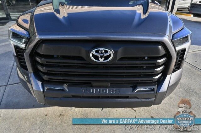 2023 Toyota Tundra SR5 / Premium Pkg / 4X4 / Crew Cab / Power & Heated Leather Seats / Heated Steering / Adaptive Cruise / Lane Departure / Apple CarPlay & Android Auto / Back Up Camera / Keyless Entry & Start / Tow Pkg / 1-Owner Anchorage AK
