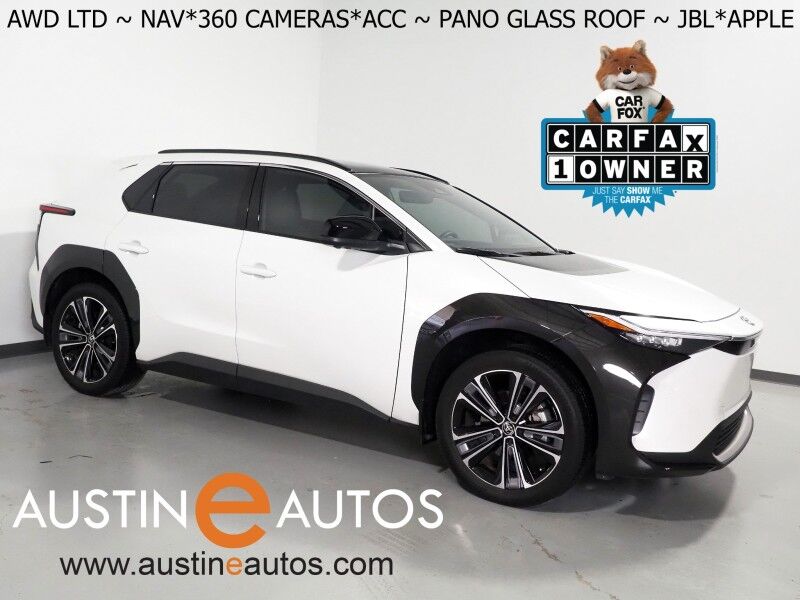2023 Toyota bZ4X Limited AWD *NAVIGATION, SAFETY ALERTS, ADAPTIVE CRUISE, 360 CAMERAS, DIGITAL CLUSTER, PANORAMA GLASS ROOF, CLIMATE SEATS, HEATED STEERING, 20 INCH WHEELS, JBL AUDIO, ANDROID & APPLE