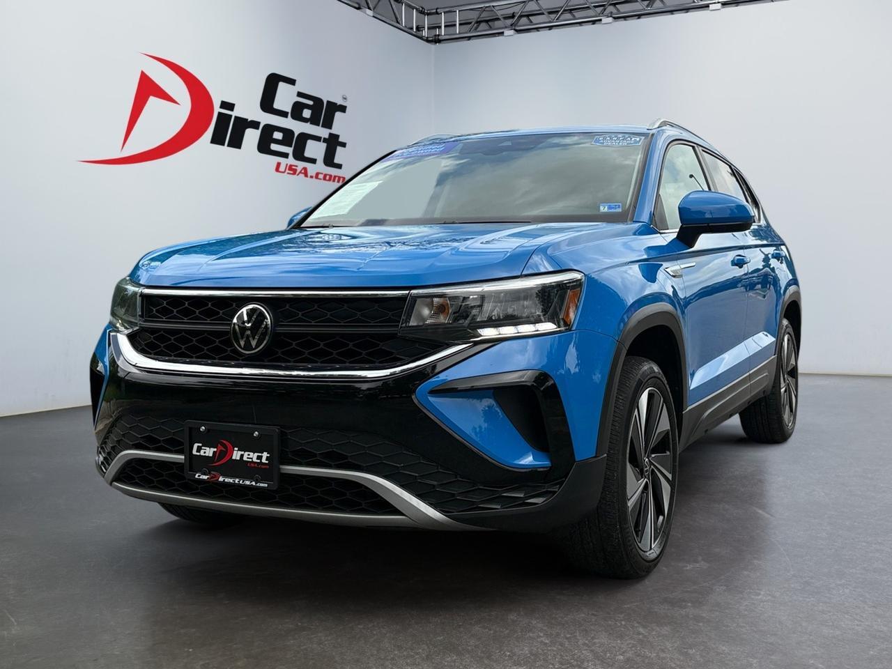 2023 Volkswagen Taos SE, AUTO START, STOP, DRIVE MODES, APPLE CARPLAY/ANDROID AUTO, BLIND SPOT ALERT, LANE KEEP ASSIST, HEATED STEERING WHEEL & SEATS, PANORAMIC MOONROOF, BACKUP CAMERA, PARKING SENSORS, CLEAN CARFAX, TAKE THIS TAOS HOME!