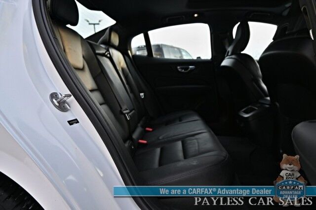 2023 Volvo S60 B5 Plus Black Edition / AWD / Climate Pkg / Front & Rear Heated Leather Seats / Heated Steering Wheel / Panoramic Sunroof / Adaptive Cruise / Lane Depart & Blind Spot / Apple CarPlay & Android Auto / 33 MPG / 1-Owner Anchorage AK