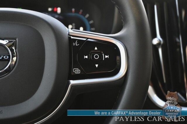 2023 Volvo S60 B5 Plus Black Edition / AWD / Climate Pkg / Front & Rear Heated Leather Seats / Heated Steering Wheel / Panoramic Sunroof / Adaptive Cruise / Lane Depart & Blind Spot / Apple CarPlay & Android Auto / 33 MPG / 1-Owner Anchorage AK