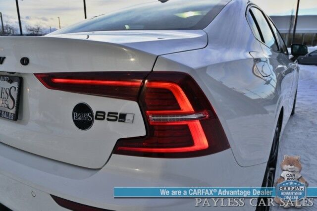 2023 Volvo S60 B5 Plus Black Edition / AWD / Climate Pkg / Front & Rear Heated Leather Seats / Heated Steering Wheel / Panoramic Sunroof / Adaptive Cruise / Lane Depart & Blind Spot / Apple CarPlay & Android Auto / 33 MPG / 1-Owner Anchorage AK