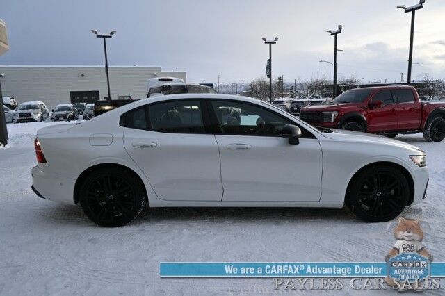 2023 Volvo S60 B5 Plus Black Edition / AWD / Climate Pkg / Front & Rear Heated Leather Seats / Heated Steering Wheel / Panoramic Sunroof / Adaptive Cruise / Lane Depart & Blind Spot / Apple CarPlay & Android Auto / 33 MPG / 1-Owner Anchorage AK