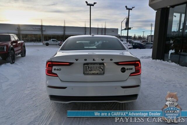 2023 Volvo S60 B5 Plus Black Edition / AWD / Climate Pkg / Front & Rear Heated Leather Seats / Heated Steering Wheel / Panoramic Sunroof / Adaptive Cruise / Lane Depart & Blind Spot / Apple CarPlay & Android Auto / 33 MPG / 1-Owner Anchorage AK