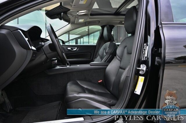 2023 Volvo S60 Core Dark Theme / AWD / Climate Pkg / Power & Heated Leather Seats / Heated Steering Wheel / Sunroof / Lane Depart & Blind Spot / Adaptive Cruise Control / Apple CarPlay & Android Auto / Back Up Camera / 1-Owner Anchorage AK