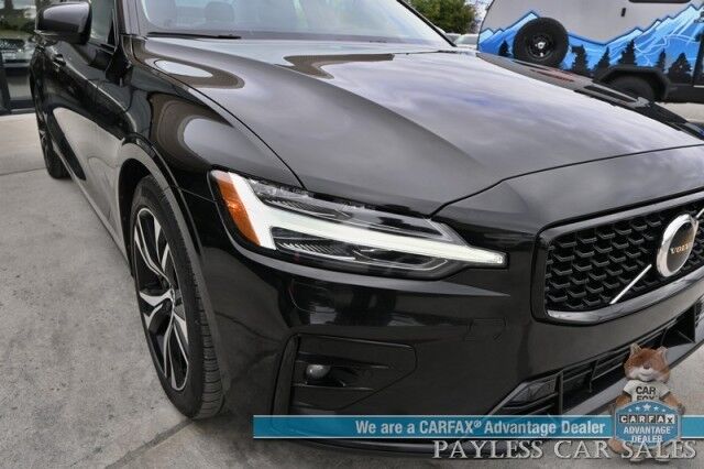2023 Volvo S60 Core Dark Theme / AWD / Climate Pkg / Power & Heated Leather Seats / Heated Steering Wheel / Sunroof / Lane Depart & Blind Spot / Adaptive Cruise Control / Apple CarPlay & Android Auto / Back Up Camera / 1-Owner Anchorage AK