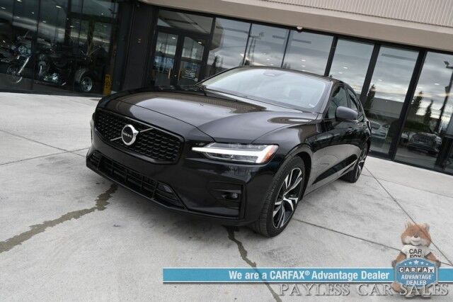 2023 Volvo S60 Core Dark Theme / AWD / Power & Heated Leather Seats / Heated Steering Wheel / Panoramic Sunroof / Lane Departure & Blind Spot Alert / Cruise Control / Apple CarPlay & Android Auto / Back Up Camera / 1-Owner Anchorage AK
