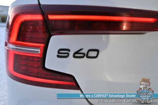 2023 Volvo S60 Plus Black Edition / AWD / Climate Pkg / Front & Rear Heated Leather Seats / Heated Steering Wheel / Panoramic Sunroof / Adaptive Cruise / Lane Depart & Blind Spot / Apple CarPlay & Android Auto / 1-Owner Anchorage AK