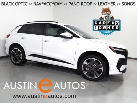 2024 Audi Q4 e-tron Premium Plus 50 Quattro *BLACK OPTIC PKG, NAVIGATION, VIRTUAL COCKPIT, ADAPTIVE CRUISE, SAFETY ALERTS, PANORAMA MOONROOF, LEATHER, HEATED SEATS/STEERING, SONOS AUDIO, WIRELESS CHARGING, ANDROID & APPLE Round Rock TX