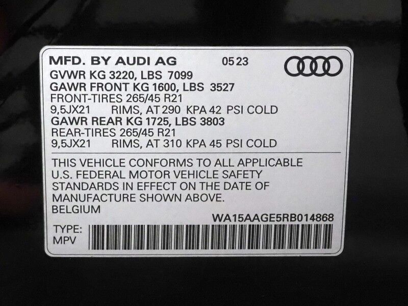 2024 Audi Q8 e-tron Premium Plus Quattro *BLACK OPTIC PKG, NAVIGATION, VIRTUAL COCKPIT, ADAPTIVE CRUISE, SAFETY ALERTS, 360 CAMERAS, PANO MOONROOF, LEATHER, CLIMATE SEATS, HEATED STEERING, BANG & OLUFSEN, WIRELESS CHARGING, ANDROID & APPLE Round Rock TX