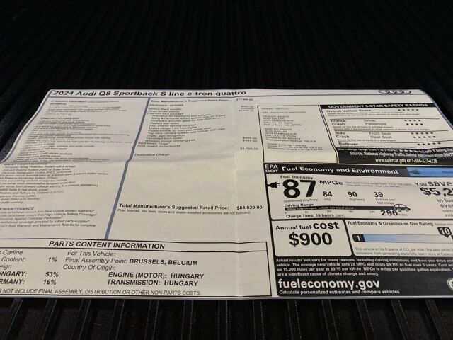 2024 Audi Q8 e-tron Premium Plus Sportback S line quattro Dallas TX