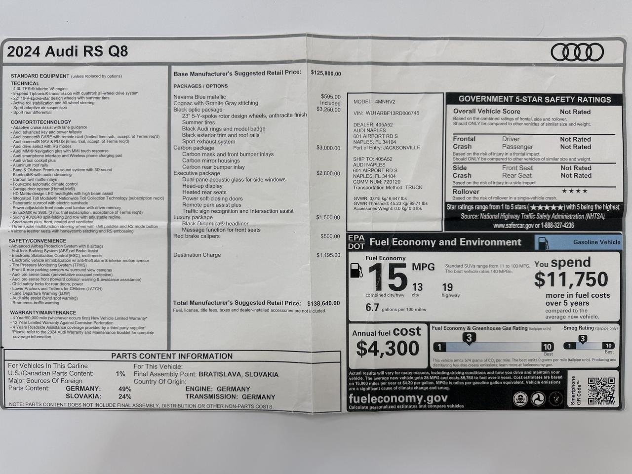 2024 Audi RS Q8 San Diego CA