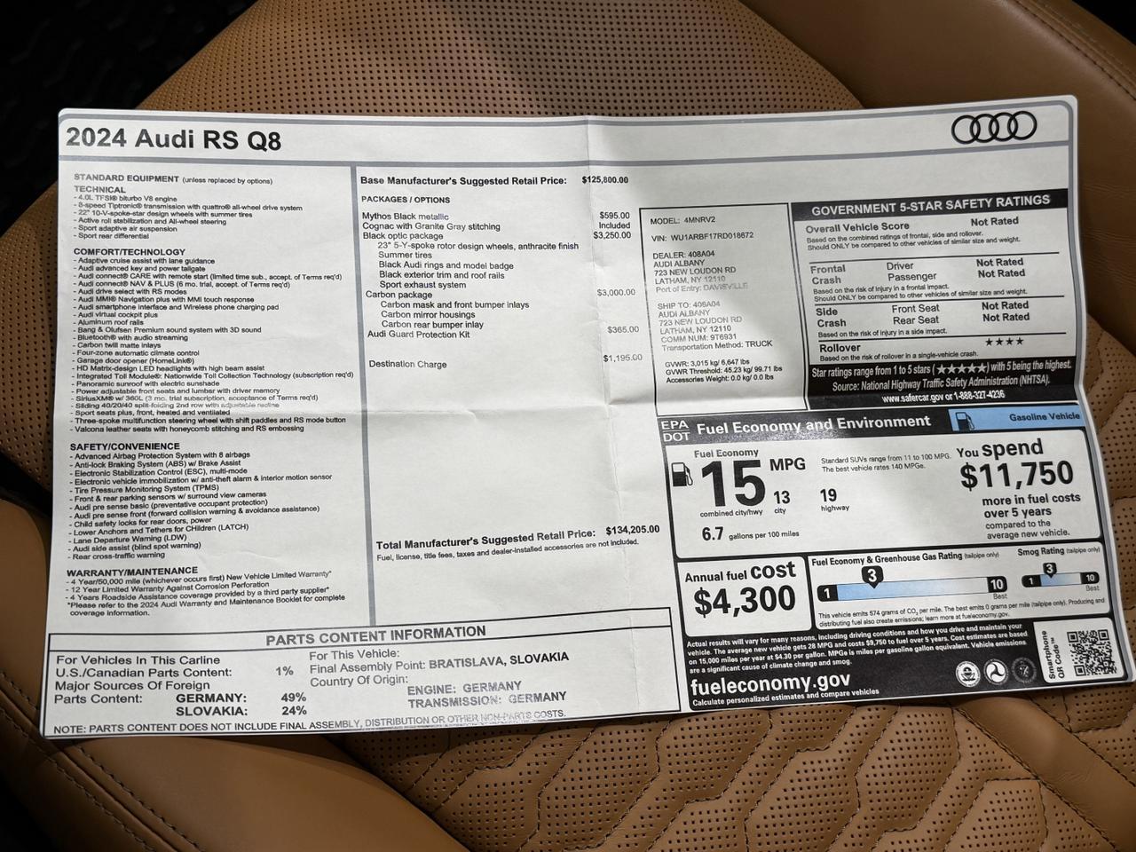 2024 Audi RS Q8 4.0T Newark DE