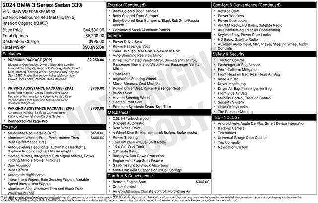 2024 BMW 3 Series 330i Raleigh NC