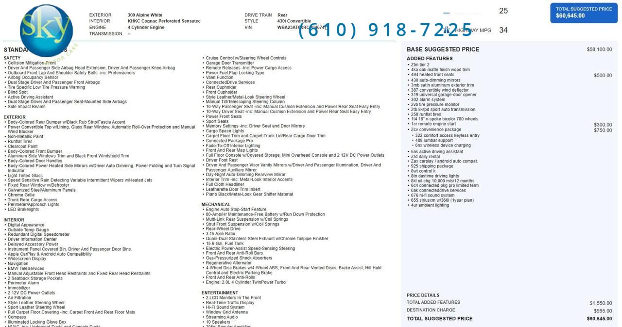 2024 BMW 4 Series Convertible 430i