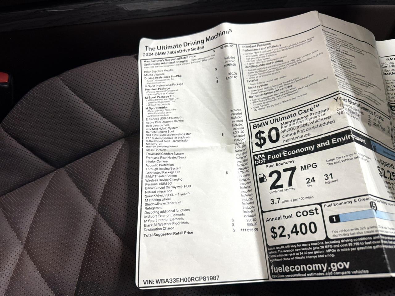 2024 BMW 7 Series 740i xDrive Houston TX