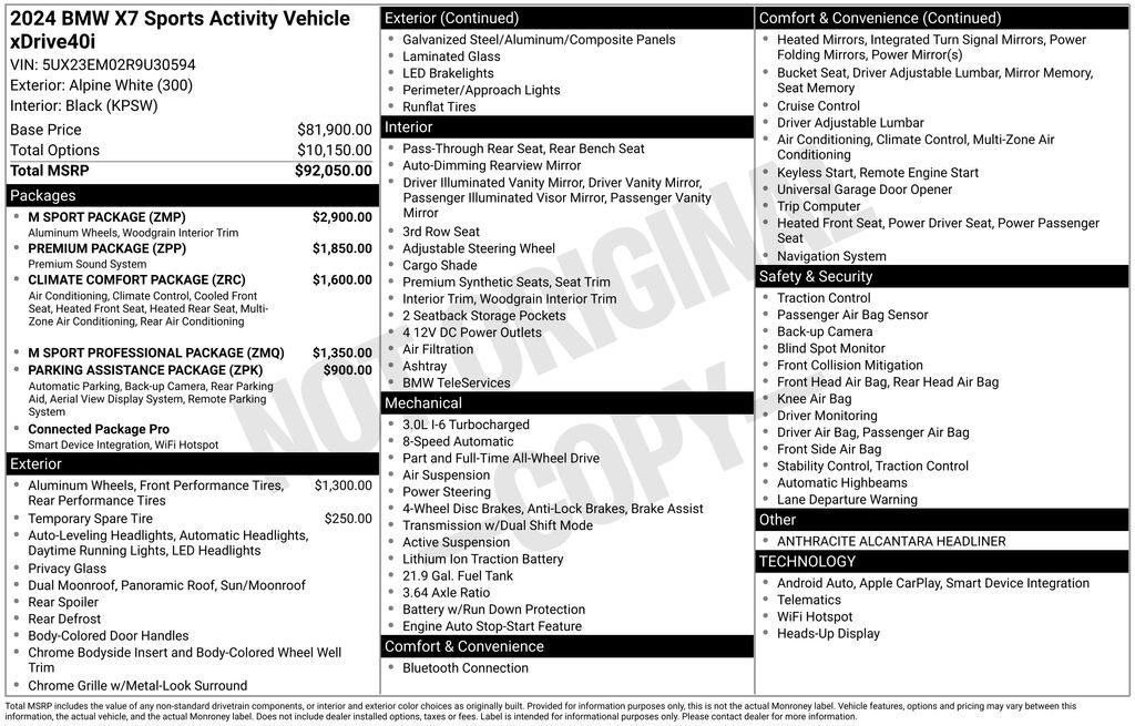 2024 BMW X7 xDrive40i San Clemente CA