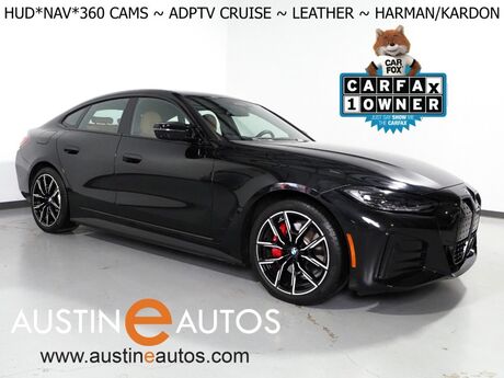 2024 BMW i4 M50 Gran Coupe AWD *HEADS-UP DISPLAY, NAVIGATION, SAFETY ALERTS, ADAPTIVE CRUISE, 360 CAMERAS, MOONROOF, LEATHER, HEATED SEATS/STEERING, WIRELESS CHARGING, HARMAN/KARDON, ANDROID & APPLE Round Rock TX
