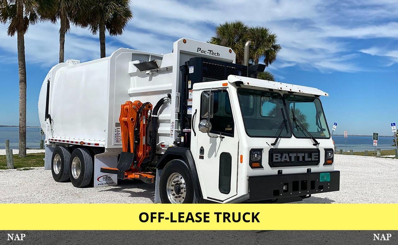 2024 Battle Motors LET 2 31 yd Pac Tech Side Loader Garbage Truck