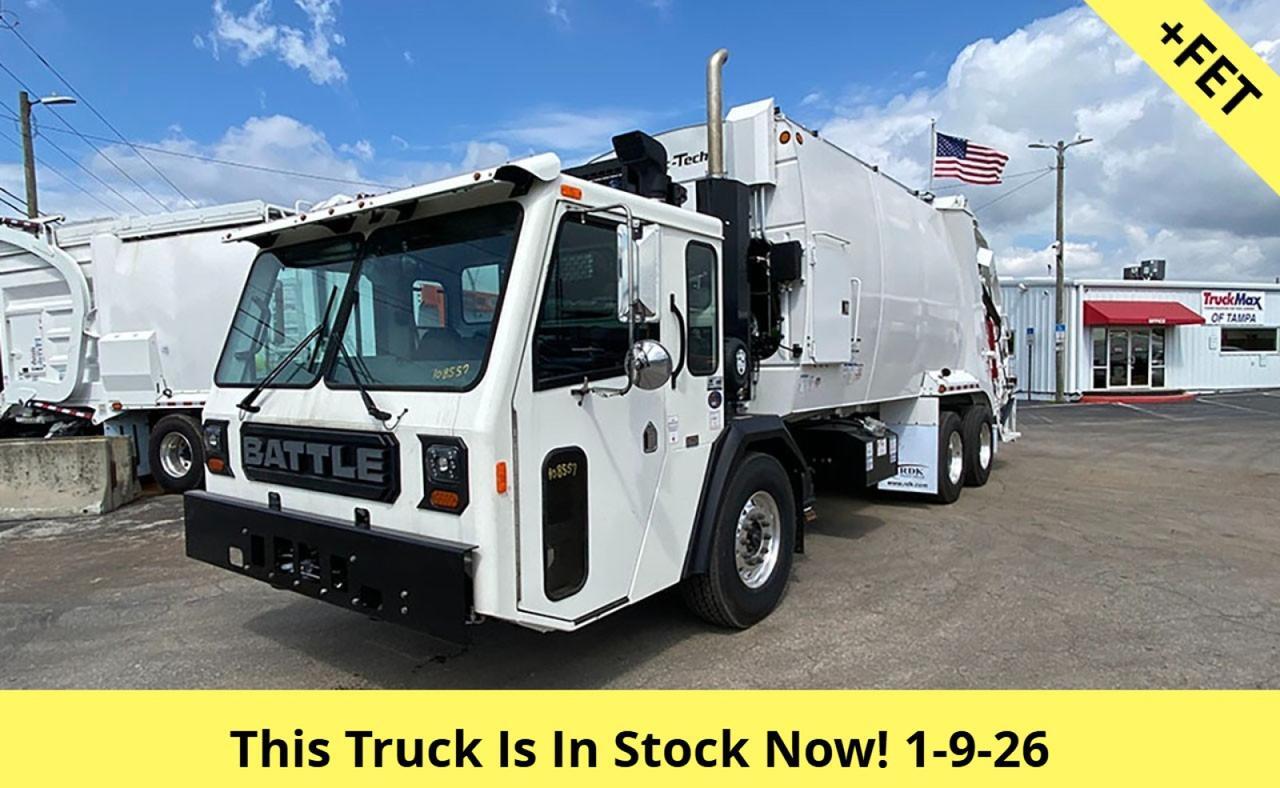 2024 Battle Motors LET2 28yd Pac Tech Rear Loader Garbage Truck