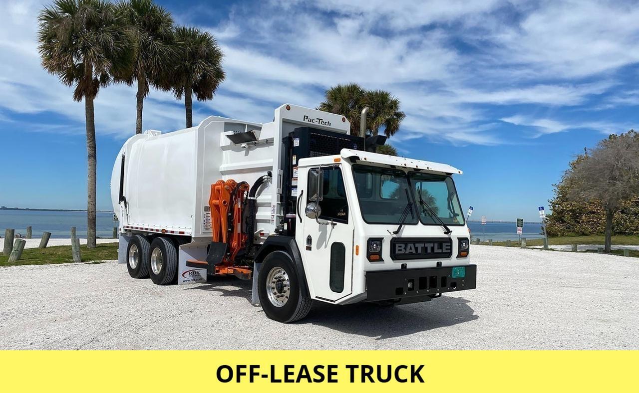 2024 Battle Motors LET2 31 yard Pac Tech Side Loader Garbage Truck