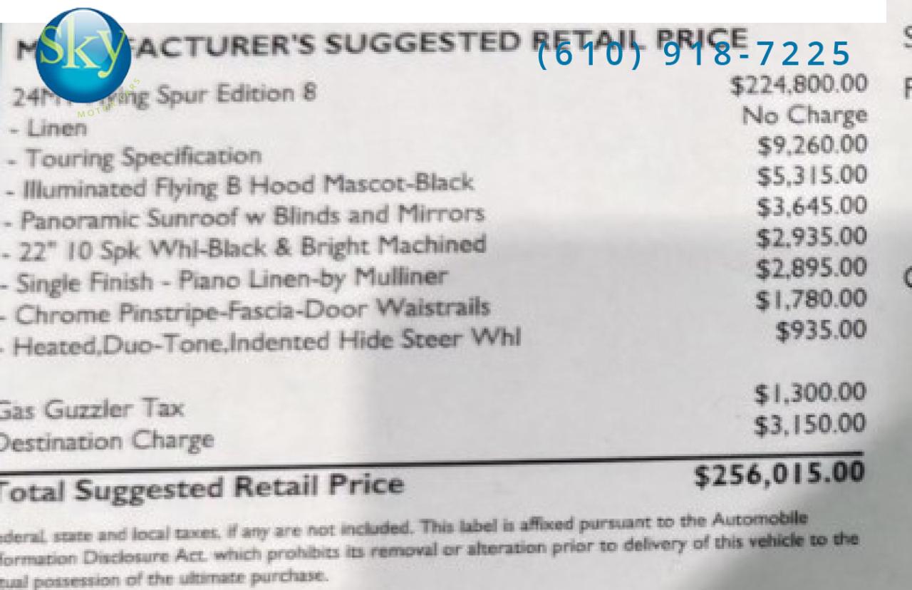 2024 Bentley Flying Spur Edition 8 AWD