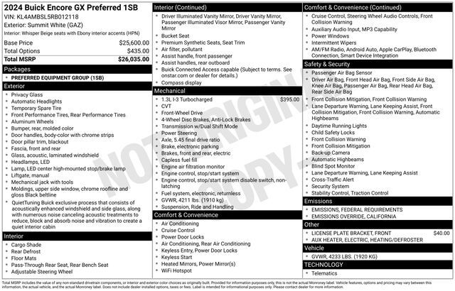 2024 Buick Encore GX Preferred Raleigh NC