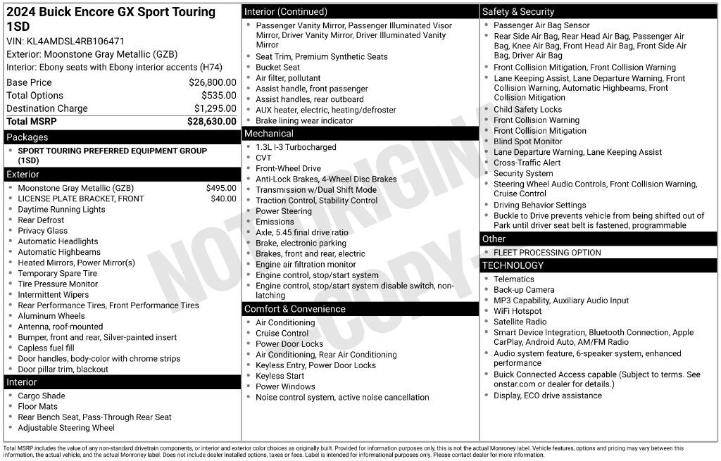 2024 Buick Encore GX Sport Touring Tucson AZ