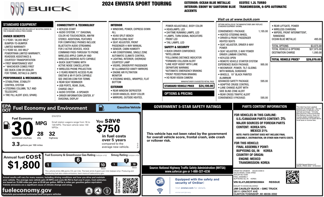 2024 Buick Envista Sport Touring Knoxville TN