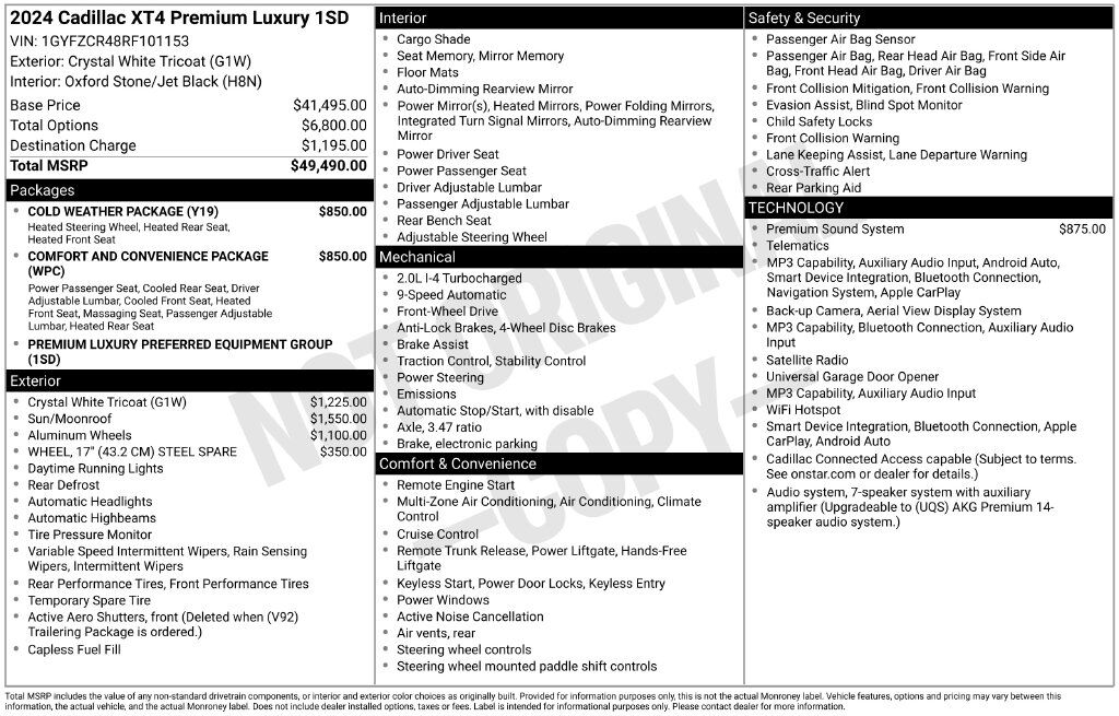 2024 Cadillac XT4 Premium Luxury Tucson AZ