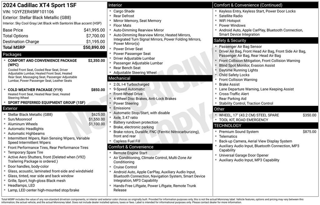 2024 Cadillac XT4 Sport