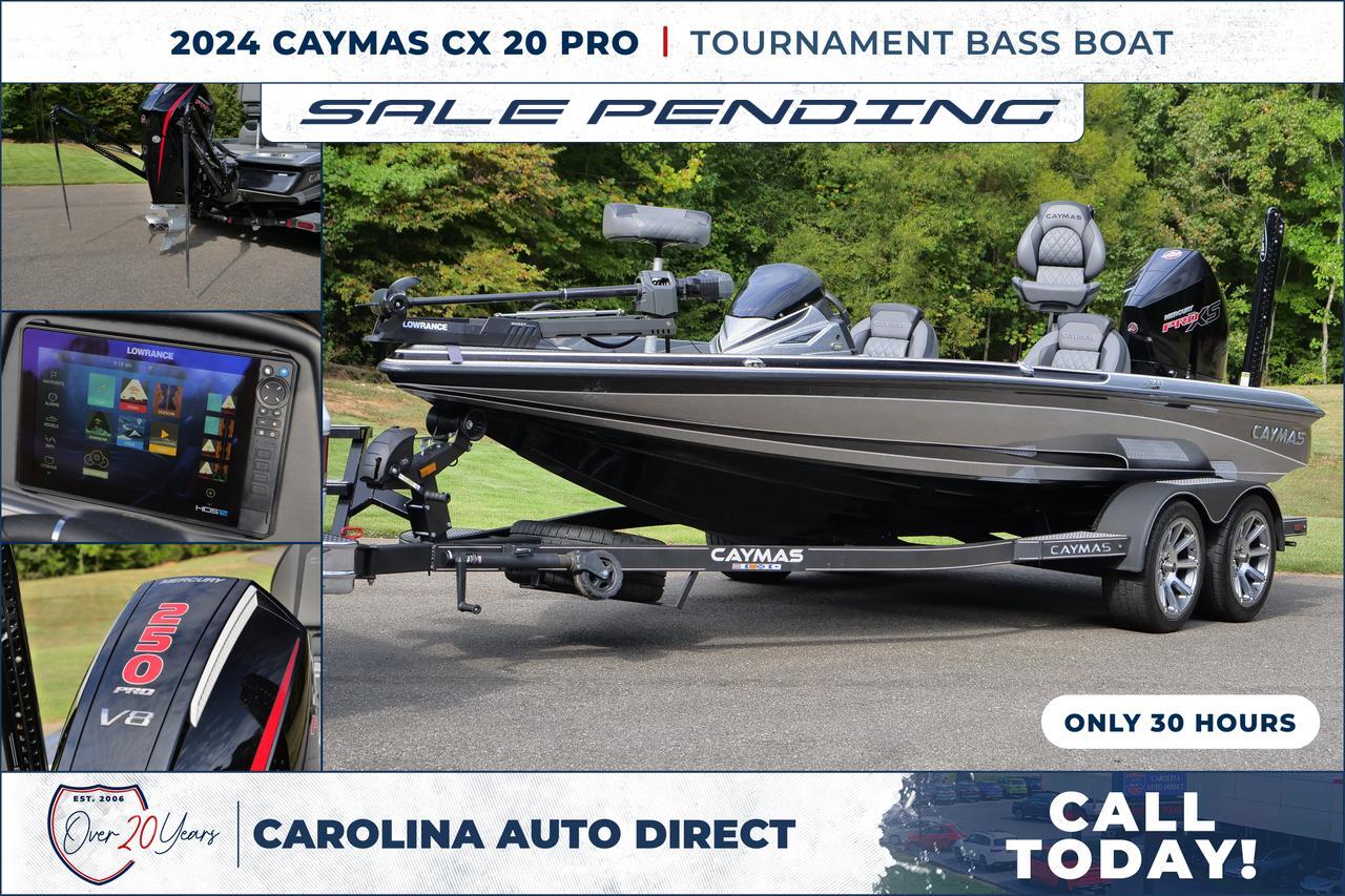 2024 Caymas CX 20 Pro / Tournament Bass Boat / ONLY 30 HOURS