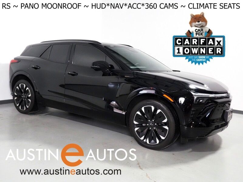2024 Chevrolet Blazer EV RS RWD *PANO MOONROOF, HEADS-UP DISPLAY, NAVIGATION, ADAPTIVE CRUISE, SAFETY ALERTS, 360 CAMERAS, 17.7 INCH TOUCHSCREEN, CLIMATE SEATS, HEATED STEERING, REMOTE START, WIRELESS CHARGING, BOSE AUDIO
