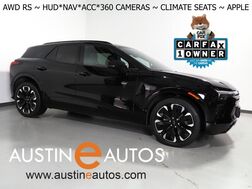 2024_Chevrolet_Blazer EV eAWD RS_*HEADS-UP DISPLAY, NAVIGATION, ADAPTIVE CRUISE, SAFETY ALERTS, 360 VIEW CAMERAS, 17.7 INCH TOUCHSCREEN, CLIMATE SEATS, HEATED STEERING, REMOTE START, 21 INCH WHEELS, WIRELESS CHARGING, ANDROID & APPLE_ Round Rock TX