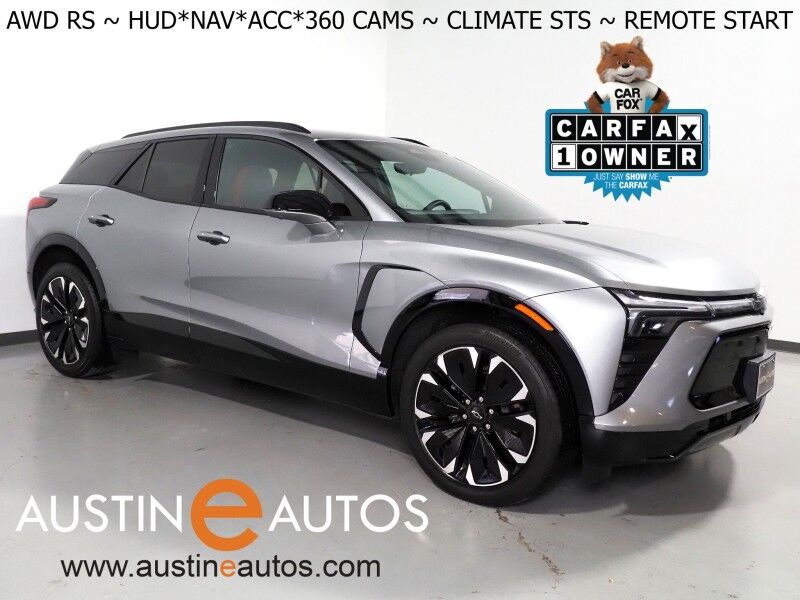 2024 Chevrolet Blazer EV eAWD RS *HEADS-UP DISPLAY, NAVIGATION, ADAPTIVE CRUISE, SAFETY ALERTS, 360 VIEW CAMERAS, 17.7 INCH TOUCHSCREEN, CLIMATE SEATS, HEATED STEERING, REMOTE START, 21 INCH WHEELS, WIRELESS CHARGING