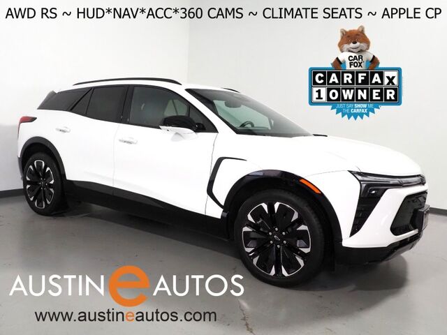 2024 Chevrolet Blazer EV eAWD RS *HEADS-UP DISPLAY, NAVIGATION, ADAPTIVE CRUISE, SAFETY ALERTS, 360 VIEW CAMERAS, 17.7 INCH TOUCHSCREEN, CLIMATE SEATS, HEATED STEERING, REMOTE START, 21 INCH WHEELS, WIRELESS CHARGING Round Rock TX