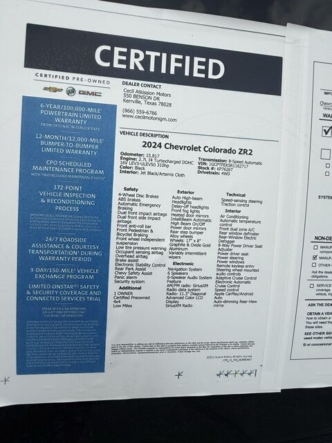 2024 Chevrolet Colorado ZR2 Kerrville TX