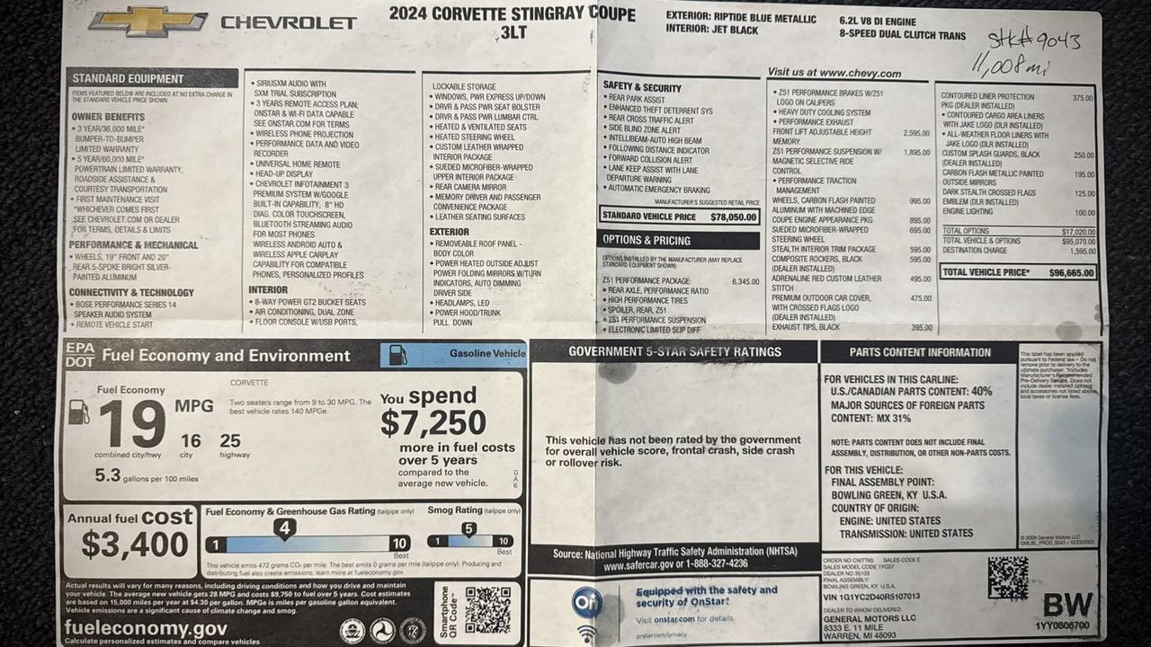 2024 Chevrolet Corvette 3LT Anaheim Hills CA