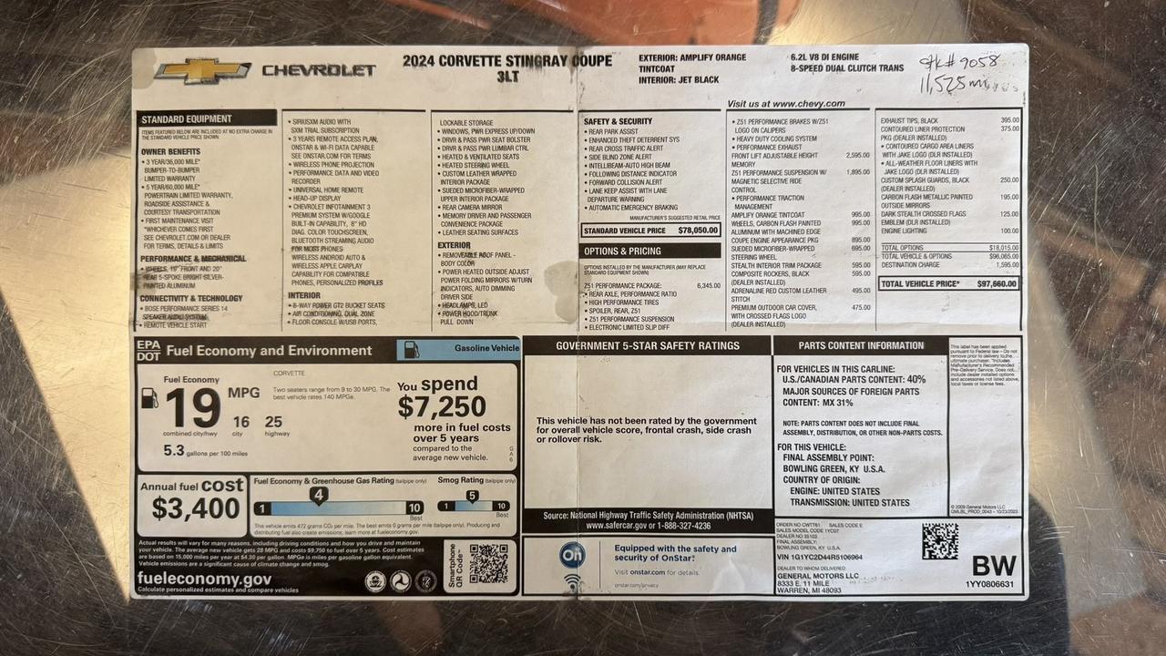 2024 Chevrolet Corvette 3LT Anaheim Hills CA