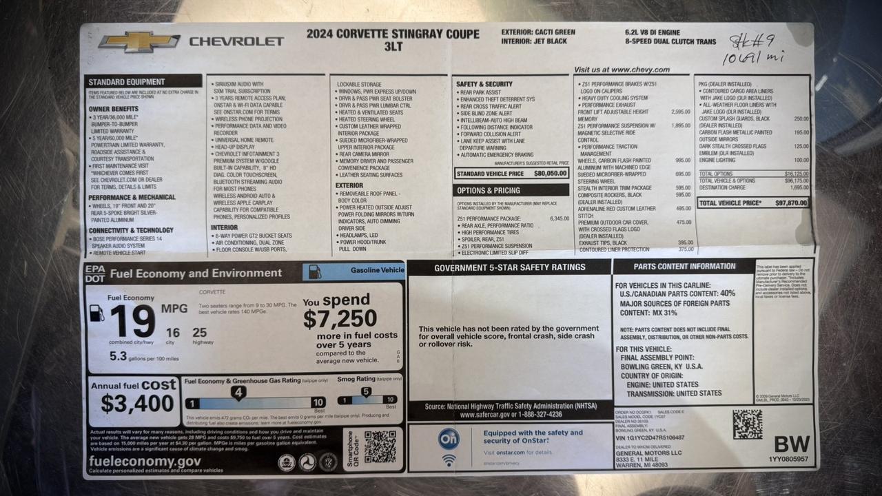 2024 Chevrolet Corvette 3LT Anaheim Hills CA