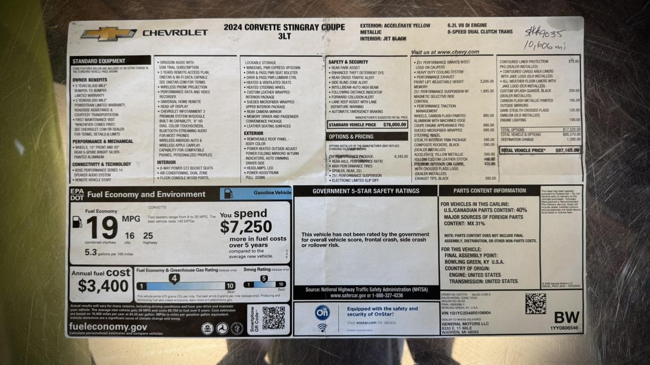 2024 Chevrolet Corvette 3LT Anaheim Hills CA