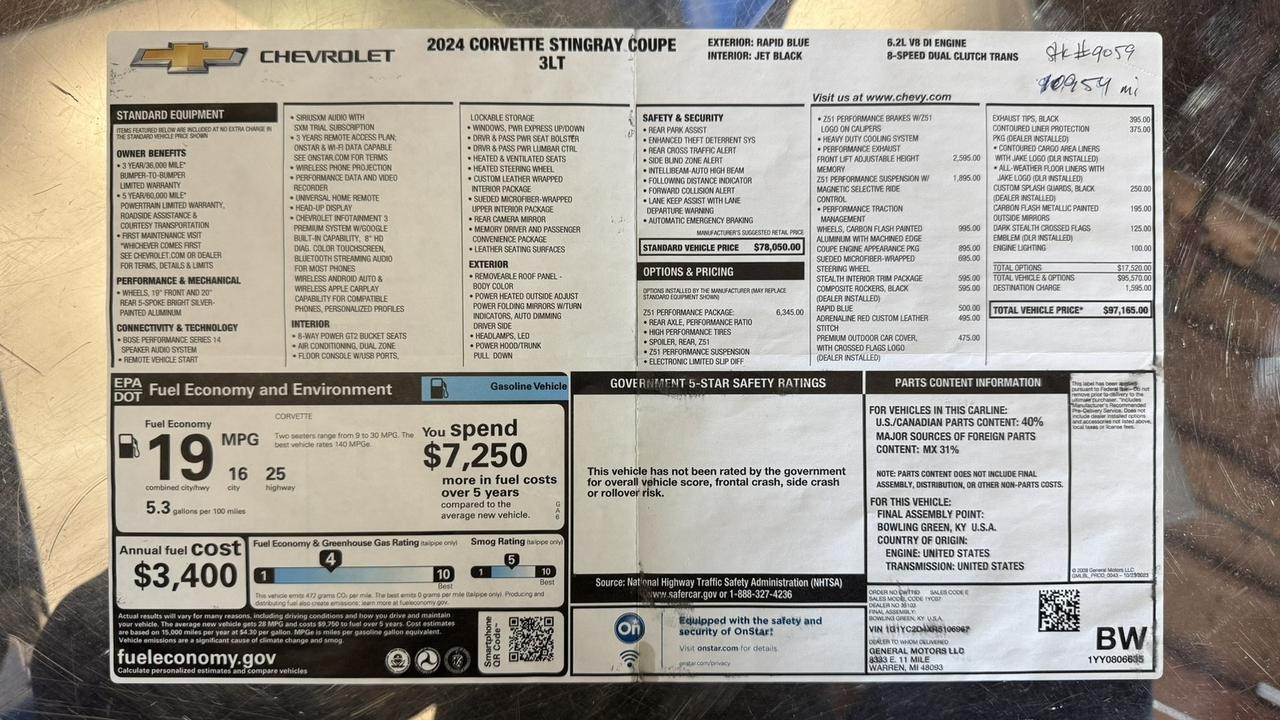 2024 Chevrolet Corvette 3LT Anaheim Hills CA