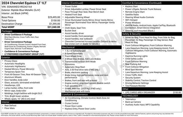 2024 Chevrolet Equinox LT Raleigh NC