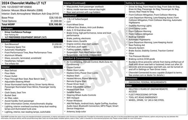 2024 Chevrolet Malibu LT Raleigh NC