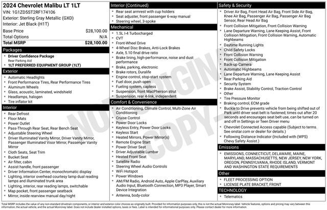 2024 Chevrolet Malibu LT Raleigh NC