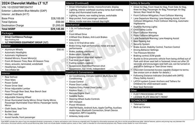 2024 Chevrolet Malibu LT Raleigh NC