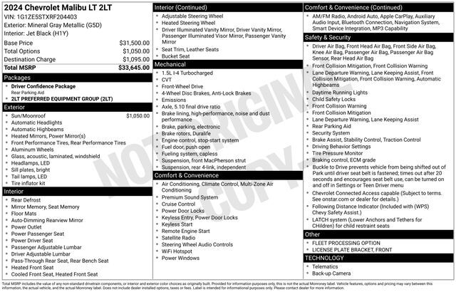 2024 Chevrolet Malibu LT Raleigh NC